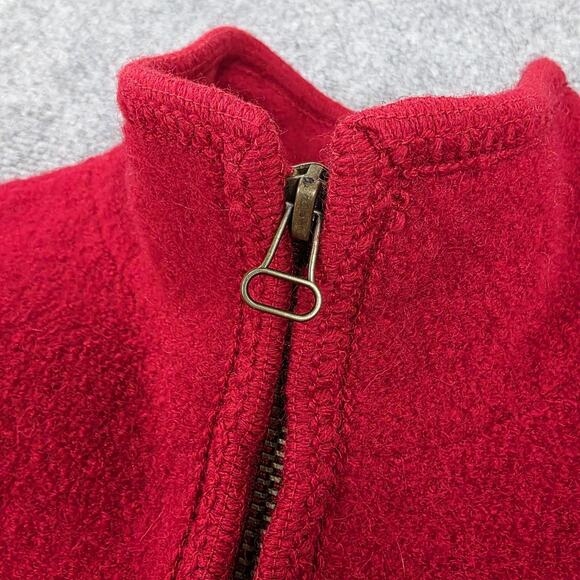 Lisa International Vest Women Medium Wool Cat Print Fuzzy Embroidered Zip Up VTG - Picture 13 of 16